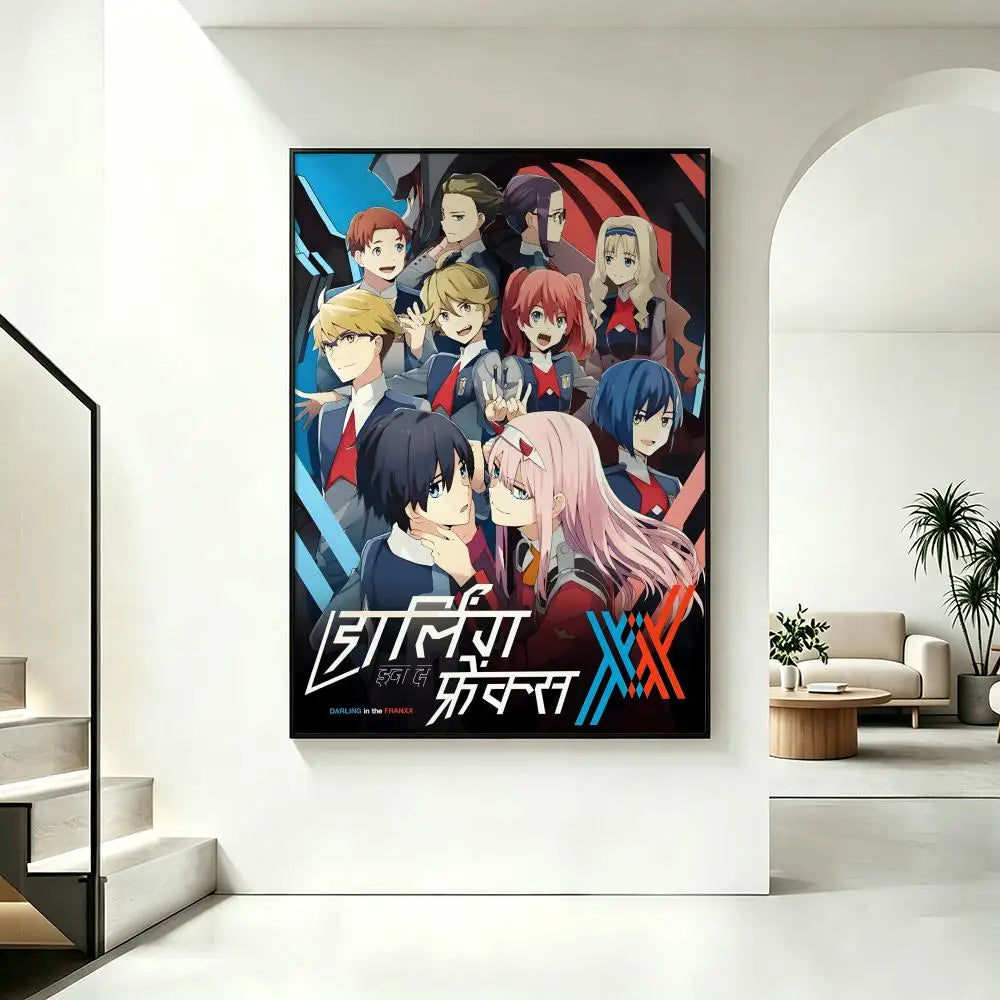 Darling in the Franxx Anime Poster HD Waterproof Wall Art