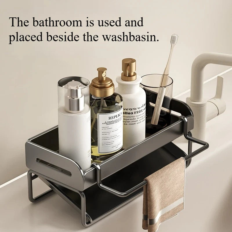 Kitchen Sink Sponge Holder – Rust-Resistant Sink Storage Rack