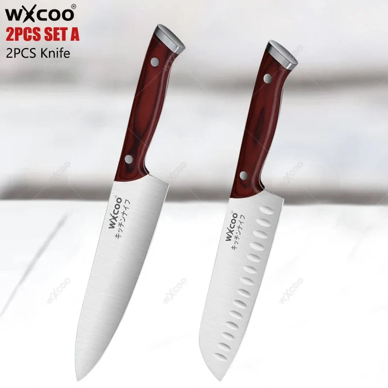 WXCOO Japanese Chef Knife Set – Sharp Stainless Steel Kitchen