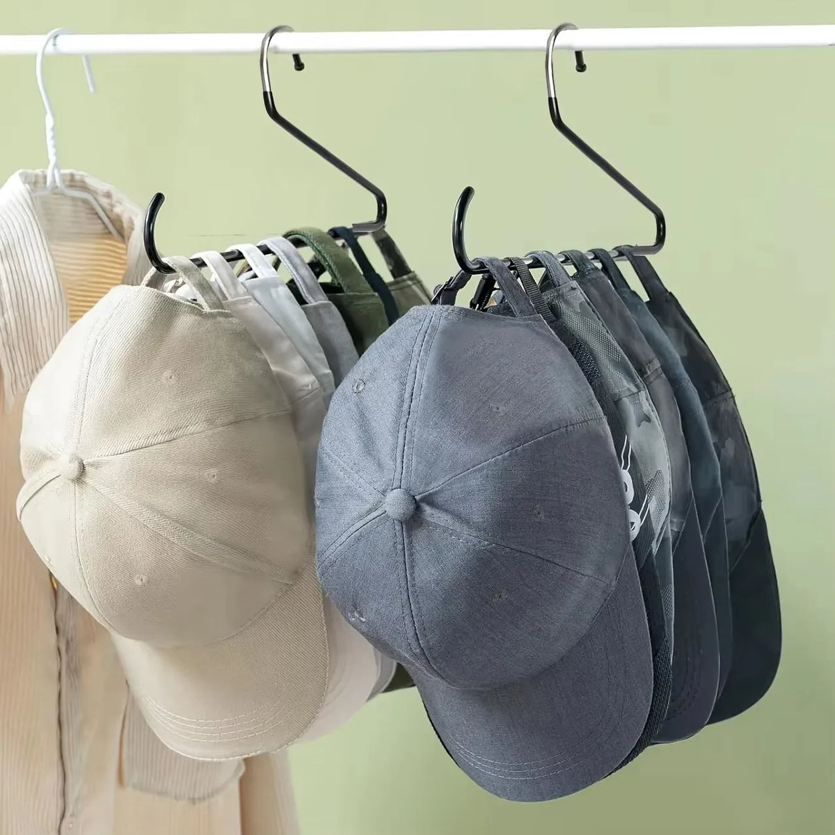 Baseball Cap Hat Rack Organizer – Hanging Cap Holder