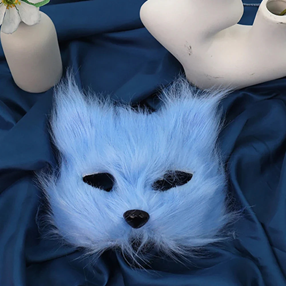 Halloween Animal Cosplay Fox Shape Half Face Eye Mask Sexy Cat