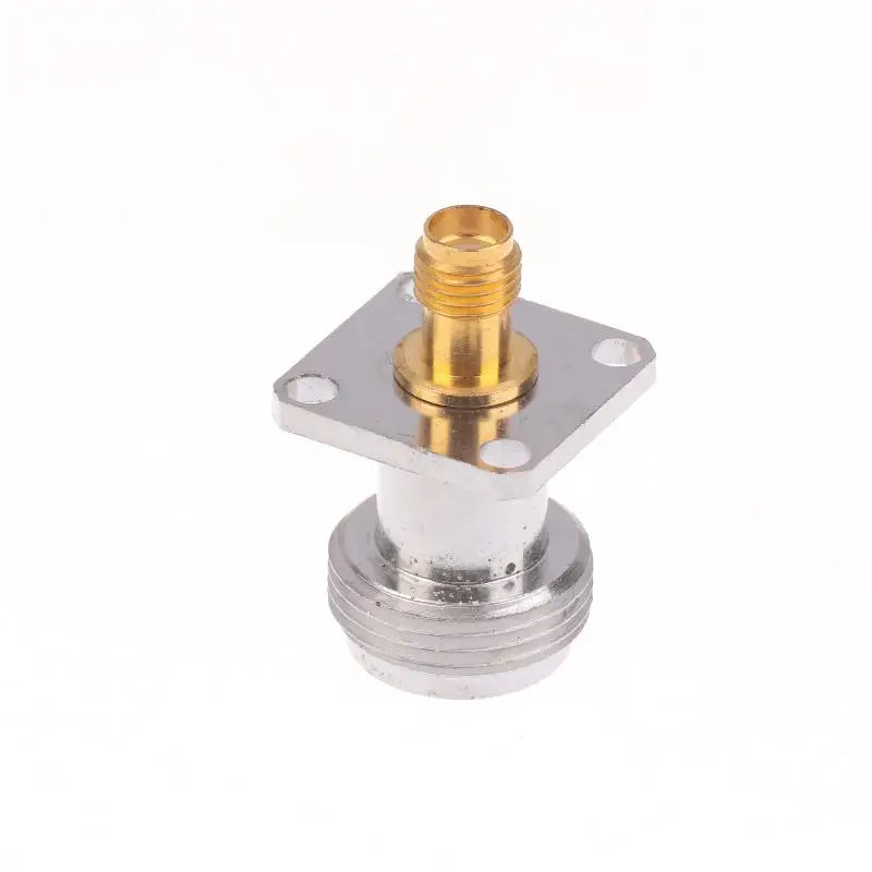 4-Hole Panel Zinc Alloy RF Connector Adapter N Female Jack SMA Coax