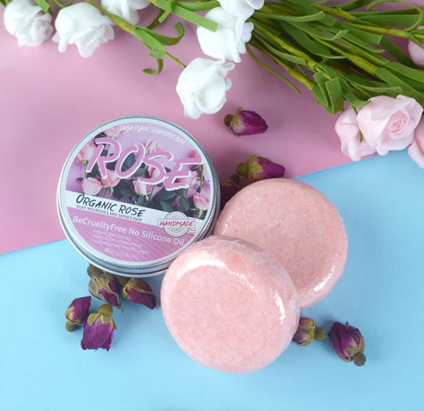Rose Shampoo Soap Nourish Moisturize Scalp Oil Controlling Stain