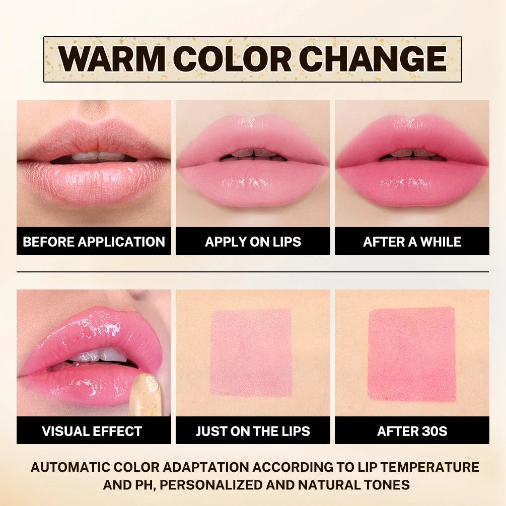QiBest Glitter Color Changing Lipstick | Moisturizing Lip Stain