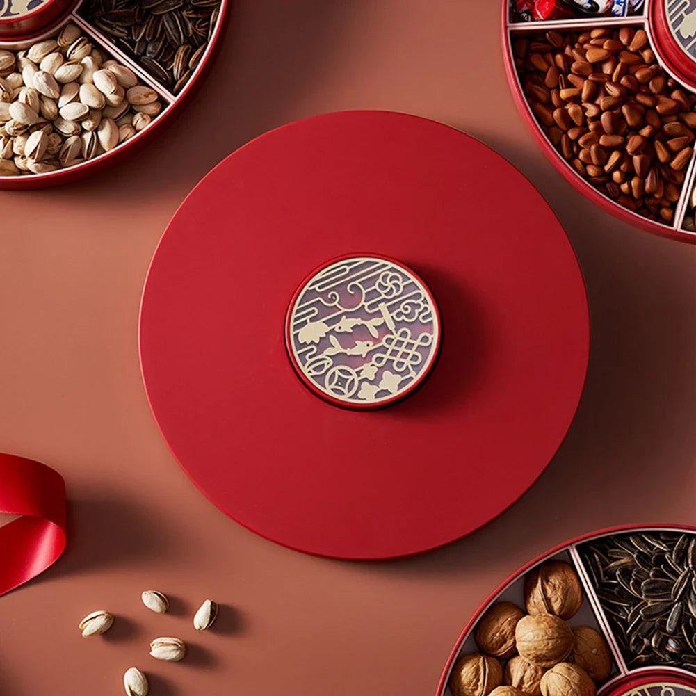 Divided Snack Tray with Lid – 5-Section Candy & Nut Serving Box