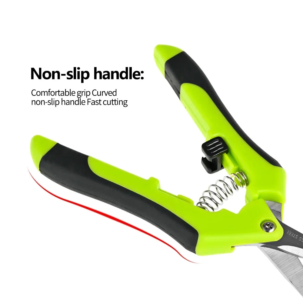 Garden Pruning Shears Stainless Steel Plants Fruit Grape Picking