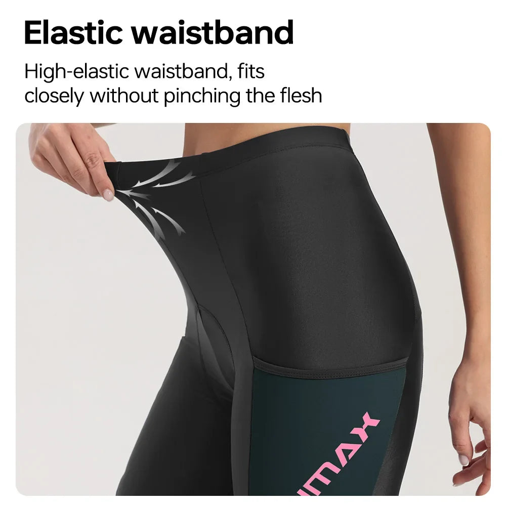 PHMAX Women's 5D Padded Cycling Shorts – Quick Dry Bike Shorts