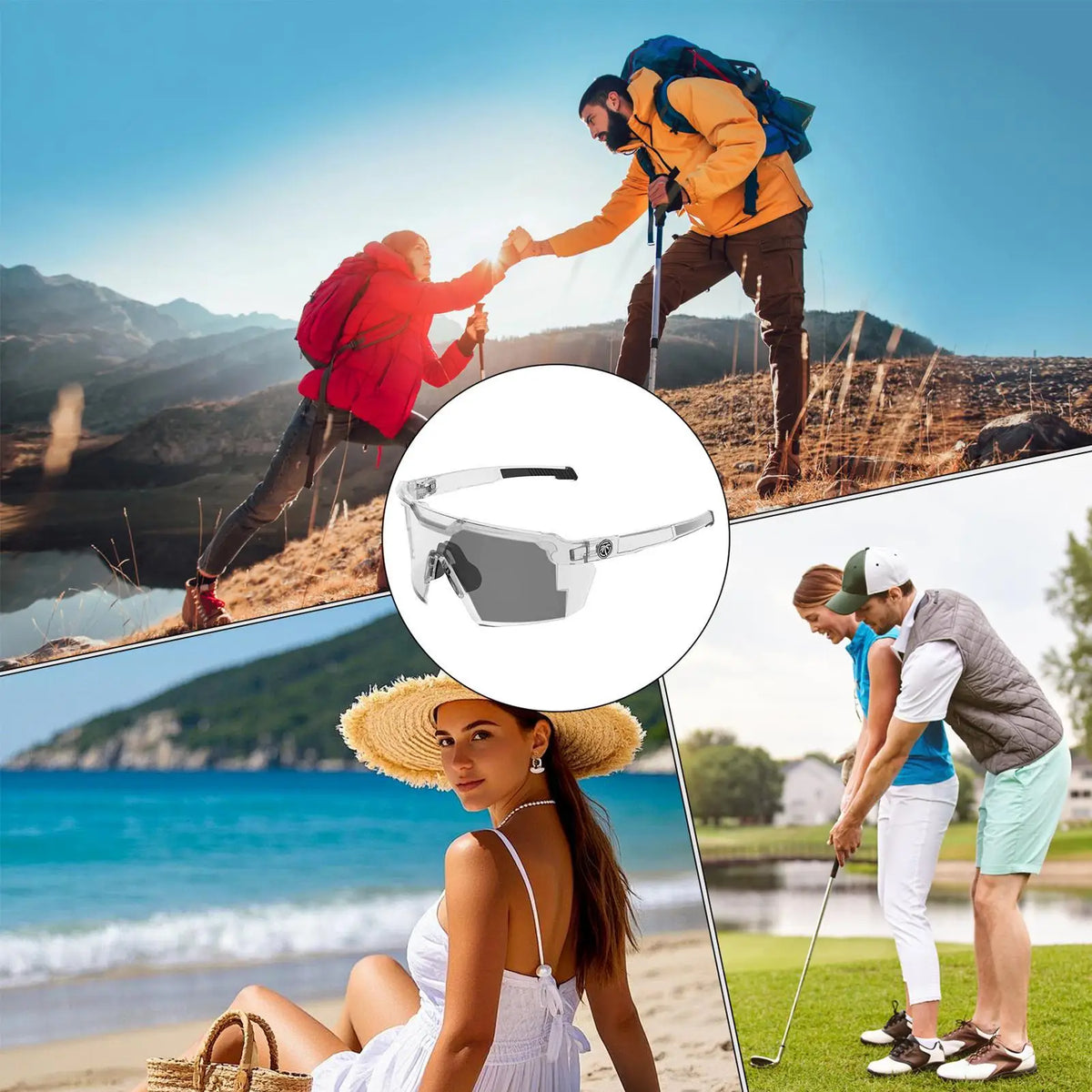 UV400 Photochromic Polarized Cycling Sunglasses – Unisex