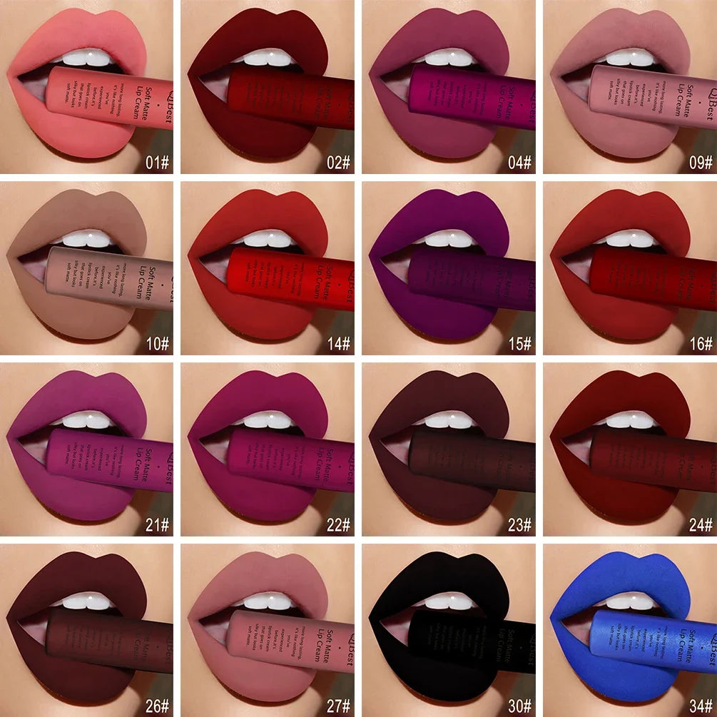 QiBest Velvet Matte Liquid Lipstick – Waterproof & Long-Lasting