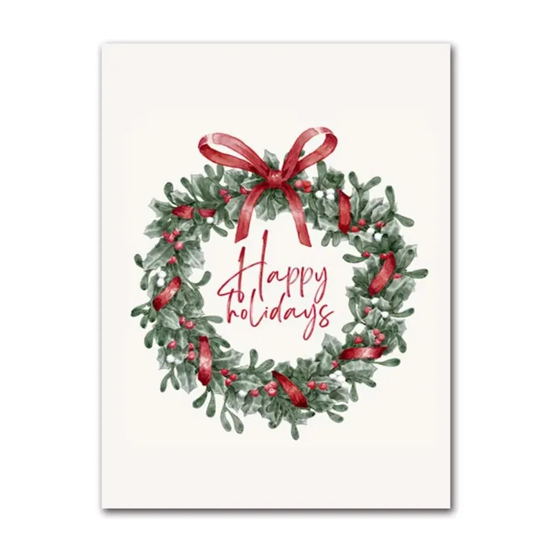 Christmas Elk Snow Canvas Wall Art | Winter Scenic Poster