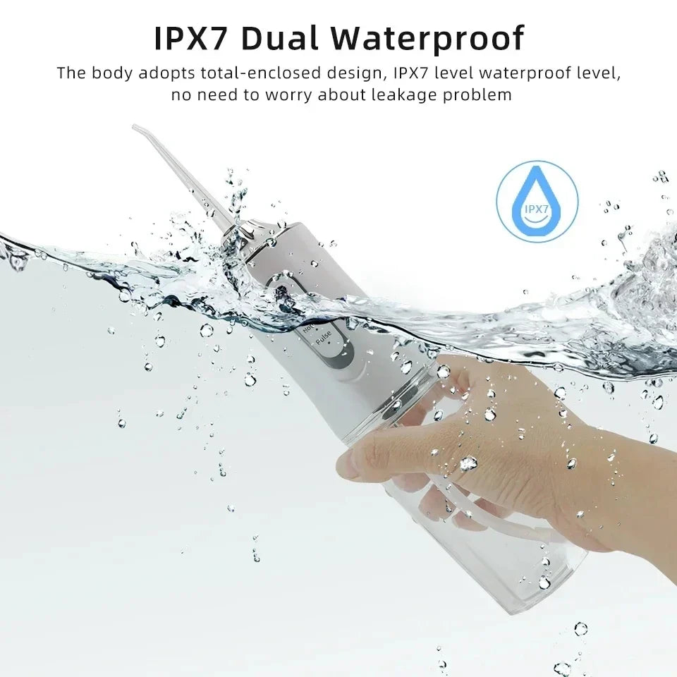 Portable Electric Water Flosser | 4 Jets, 3 Modes, USB Rechargeable