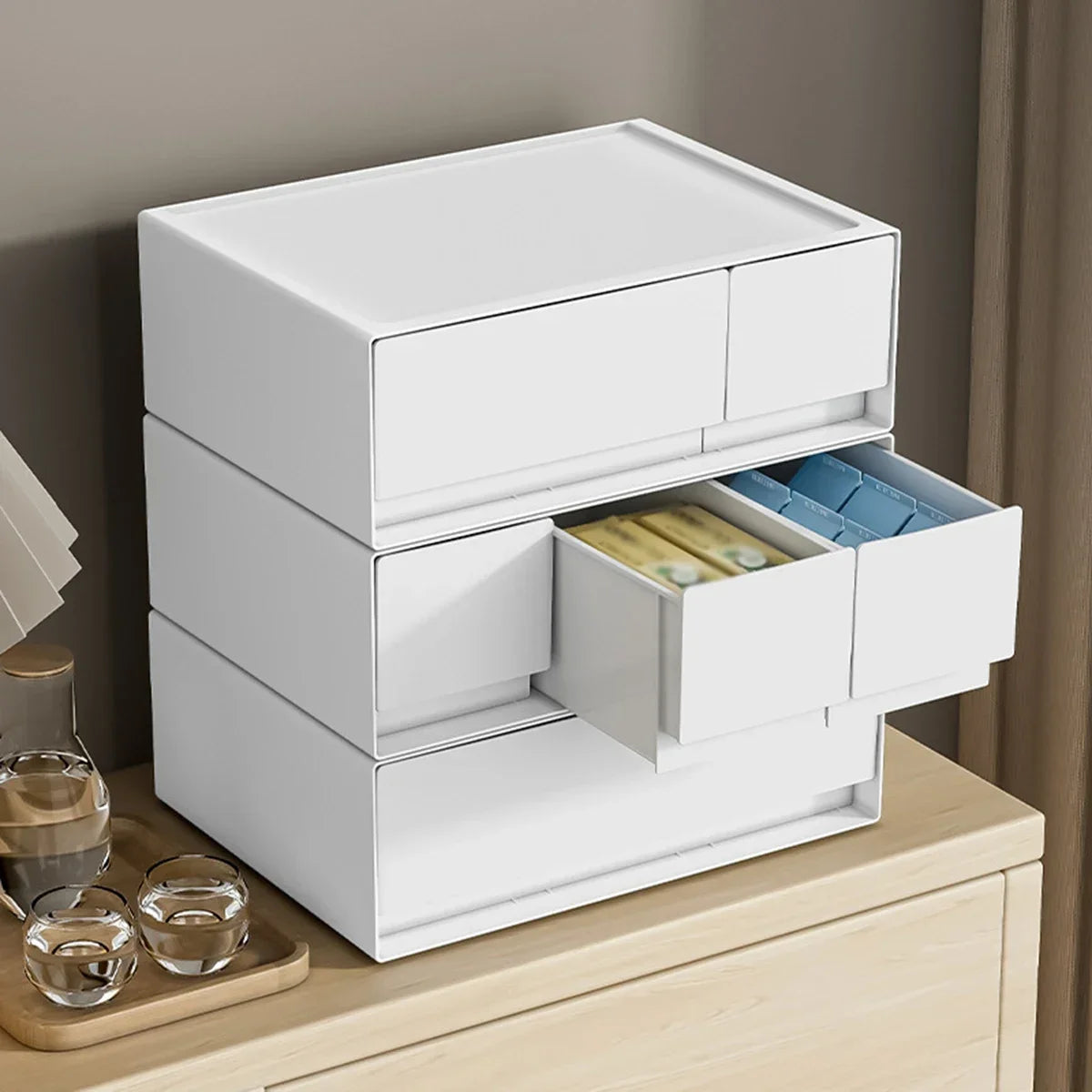 Multi-layer Stackable Desktop Drawer Home Student Stationery Office