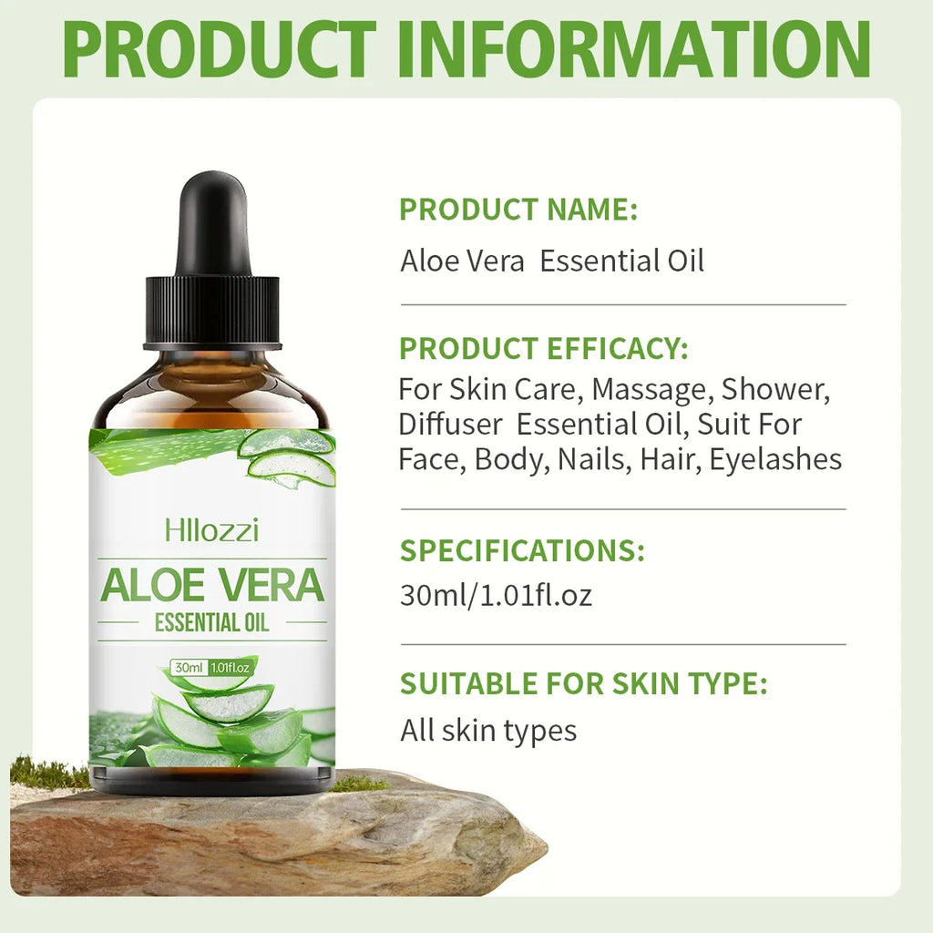 Hllozzi Aloe Vera Essential Oil – Face, Hair, Body & Aromatherapy