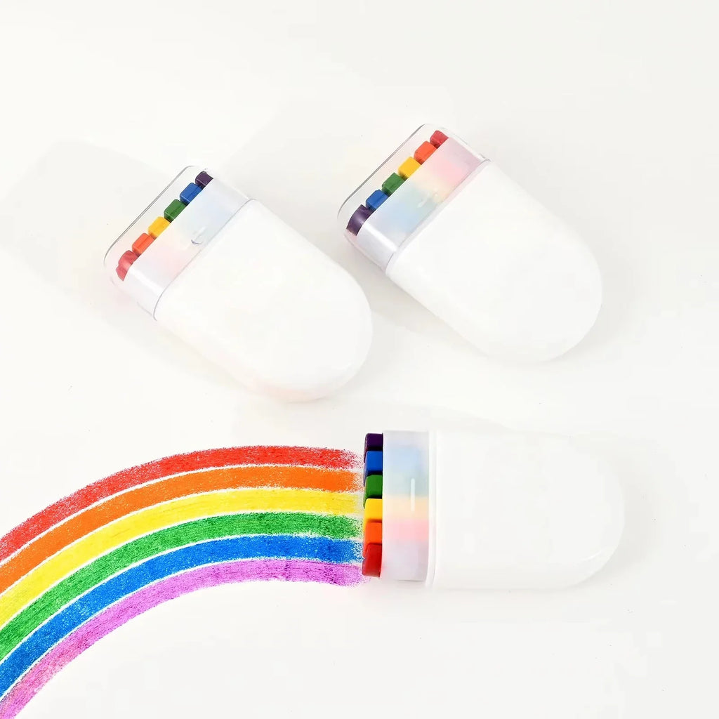 6 Colors Rainbow Crayon Paint Stick Colorful Birthday Party Favors