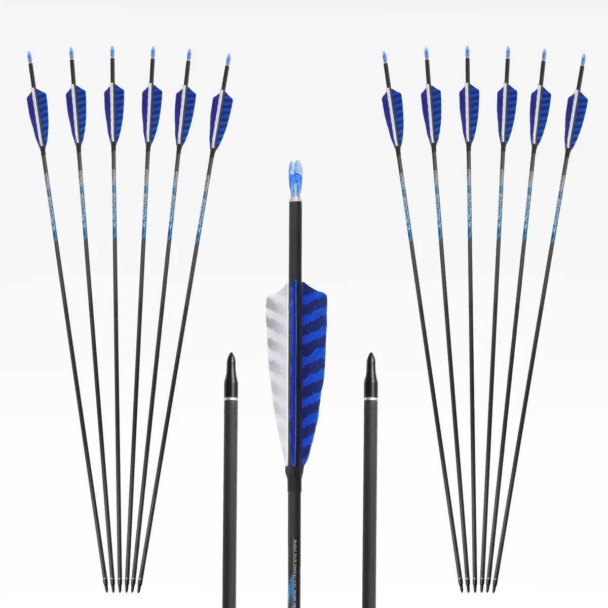6 Archery Pure Carbon ID6 Spine 250-800 Feather Recurve Compound Bow