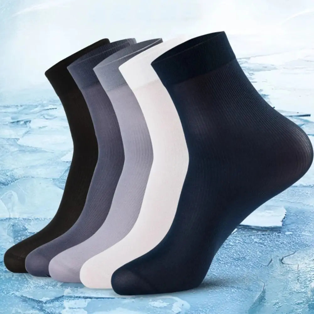 10 Pairs Men's Bamboo Fiber Ankle Socks – Ultra-Thin Breathable