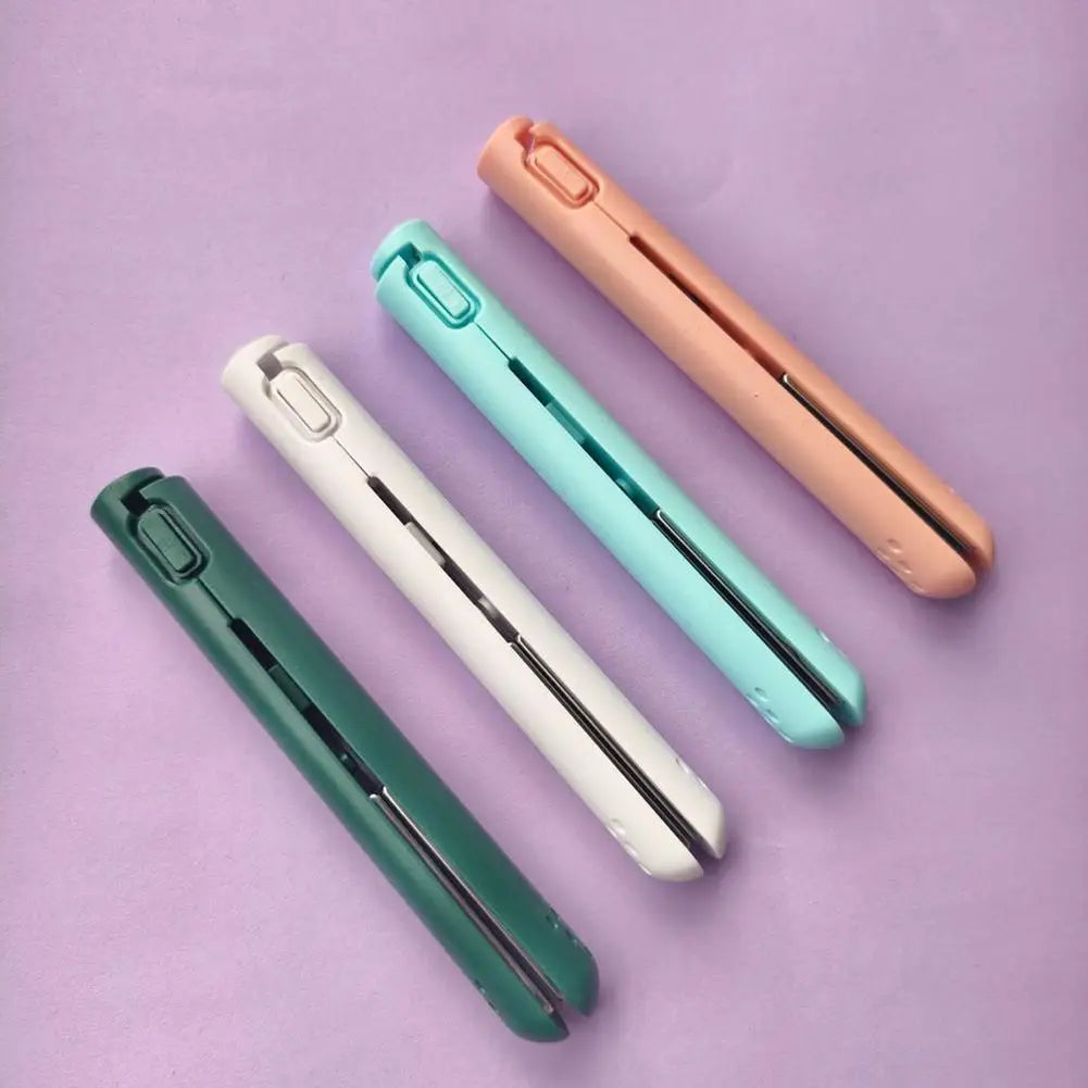 USB Cordless 2-in-1 Hair Straightener & Curler | Travel Flat Iron
