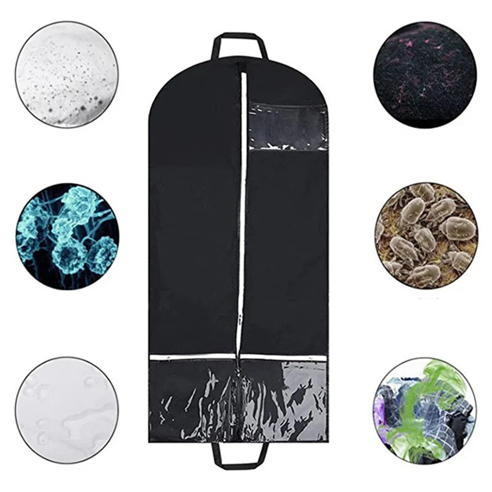 50" Garment Travel Bag with Transparent Pockets – 3 Pack