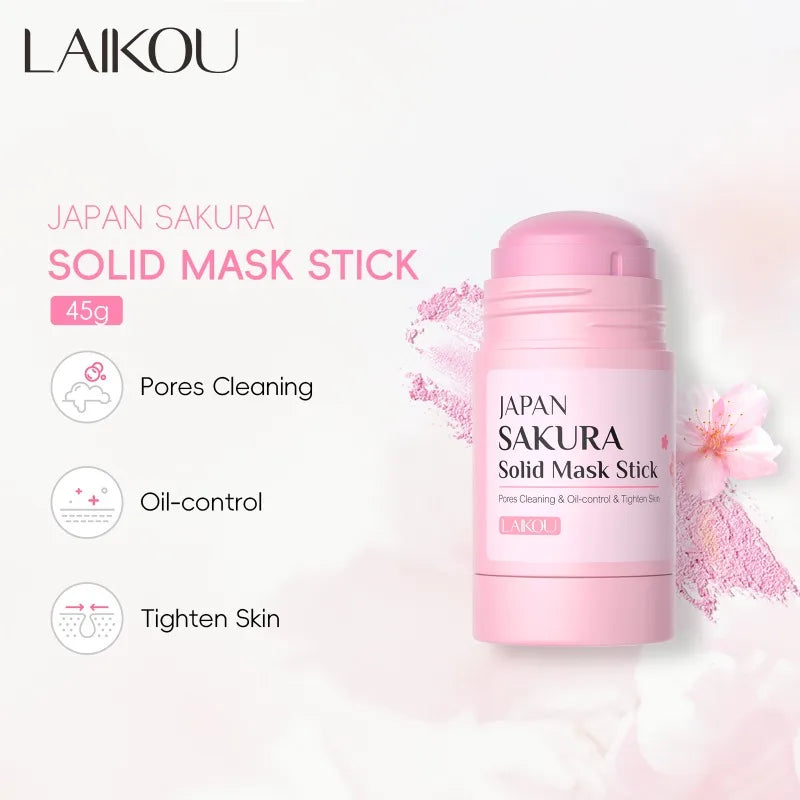 LAIKOU Sakura Face Mask Stick 40g – Pore Cleansing & Oil Control