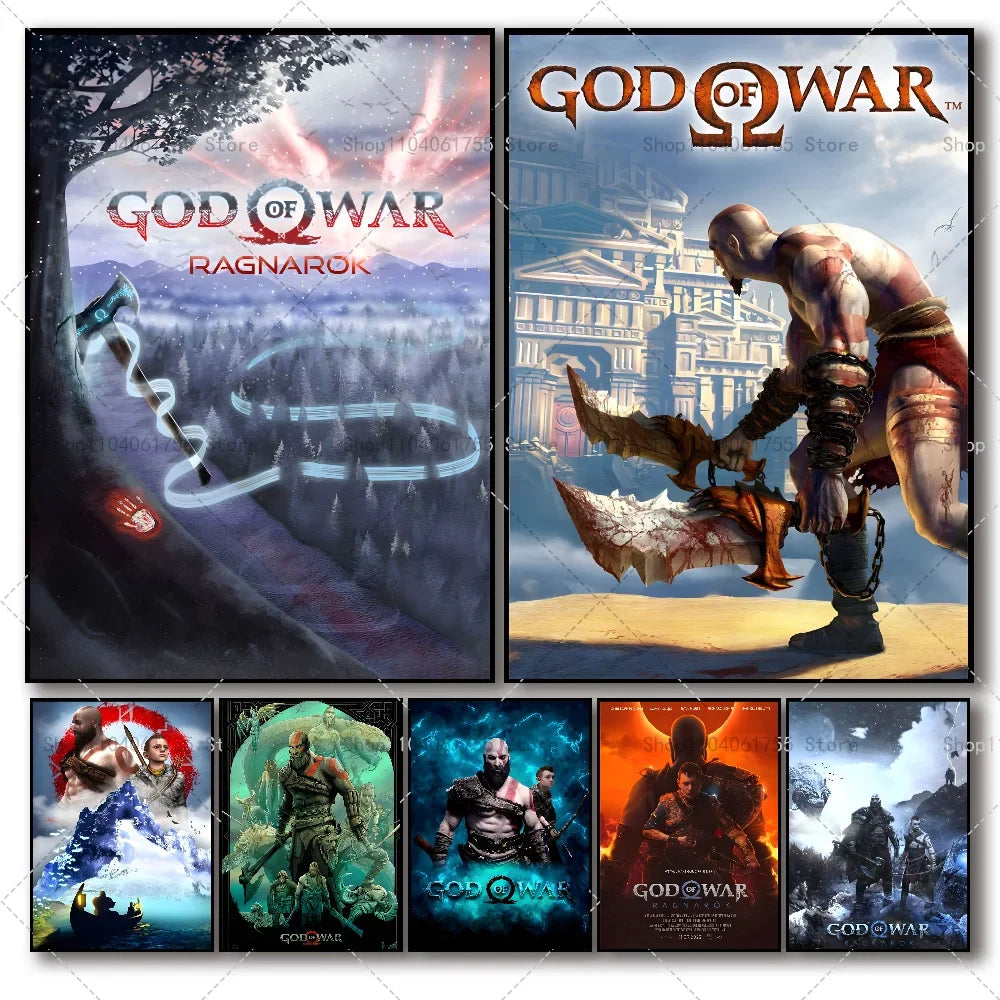 God of War Ragnarok Wall Poster | Self-Adhesive Waterproof Sticker