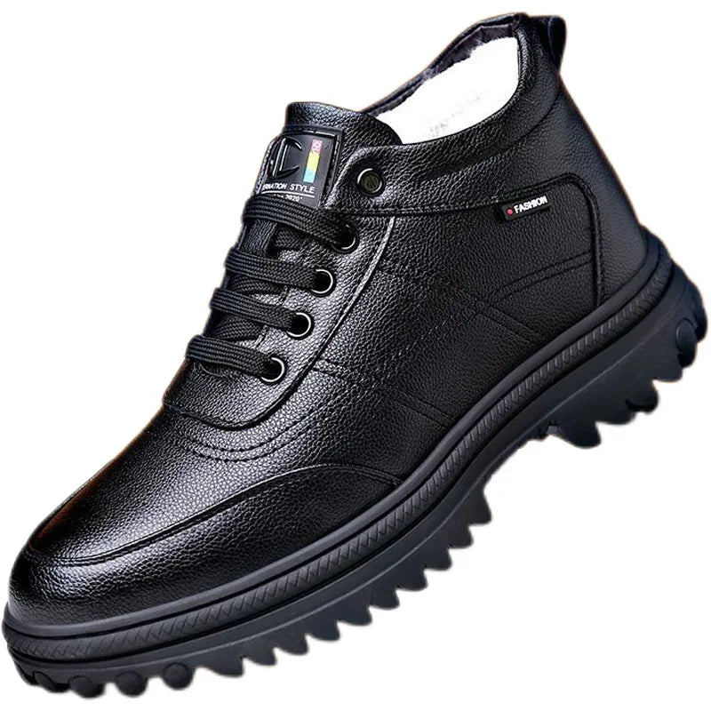 Men's Winter Snow Boots – Plush-Lined Non-Slip Ankle Boots