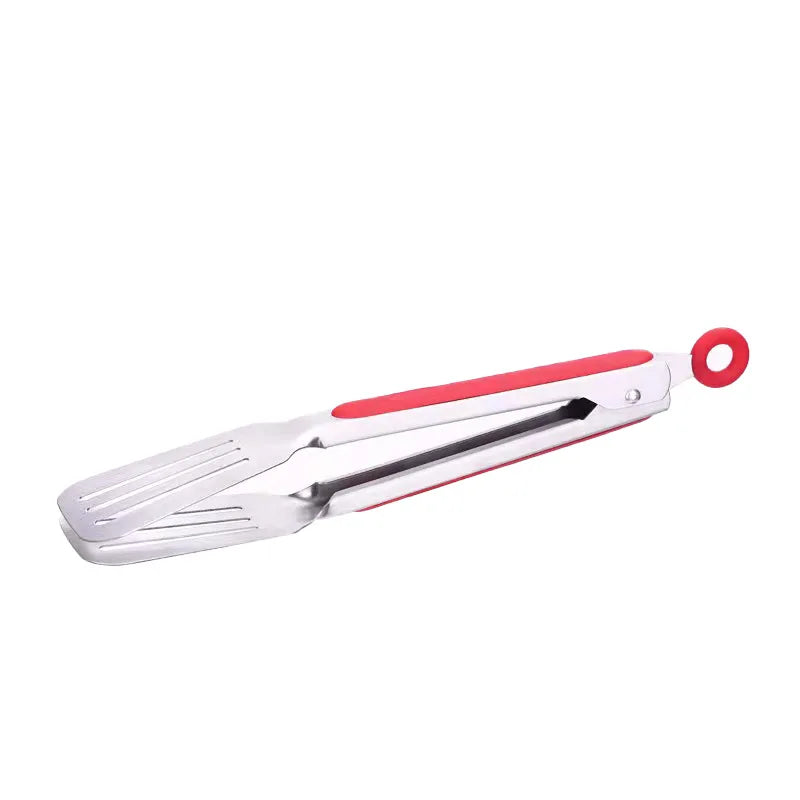 Stainless Steel 3-Prong Food Turner Tongs – BBQ & Camping