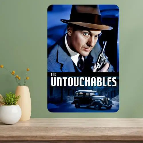 The Untouchables Classic TV Show Metal Poster Sign | Retro Decor