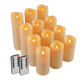 12-Pack LED Flameless Tea Light Candles with Remote & Timer