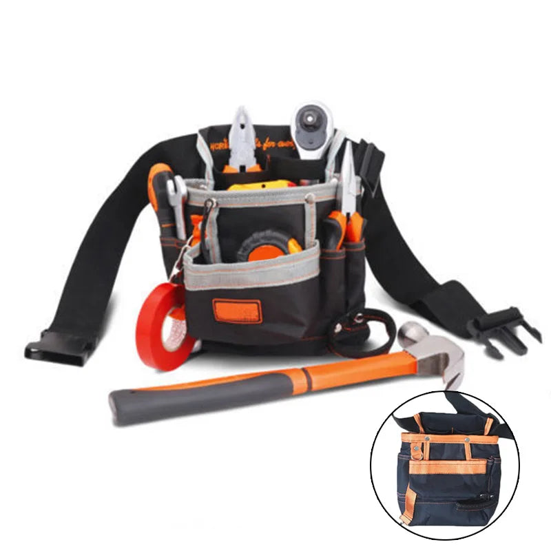 Tool Pouch Belt Waist Bag 7 Pocket Holster Storage Holder Electrician