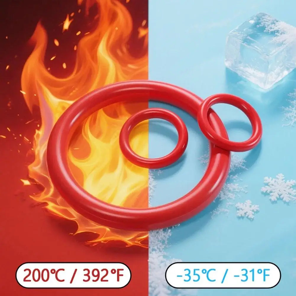 351-Pc Red Silicone O-Ring Kit – Oil & Heat Resistant Gaskets
