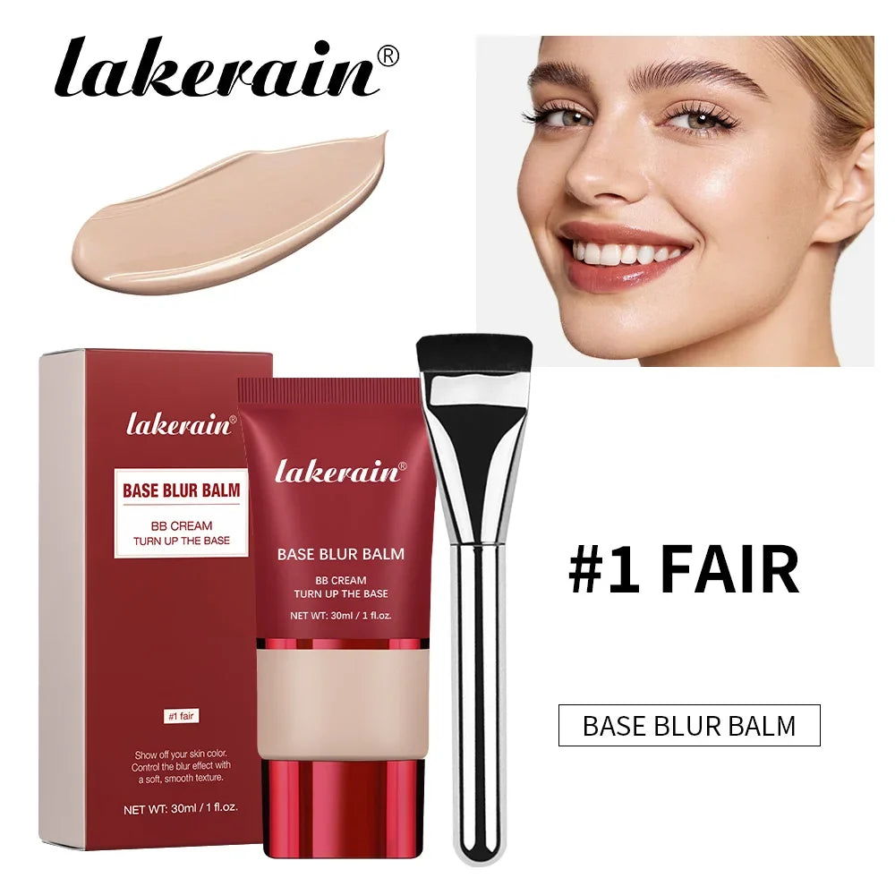 Lakerain Blurring Liquid Foundation & Brush Set | Matte Finish
