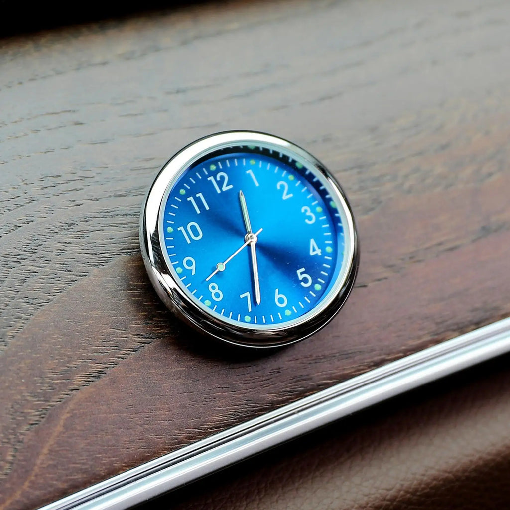 Glowing Analog Car Dashboard Clock | Stick-On Quartz Clock