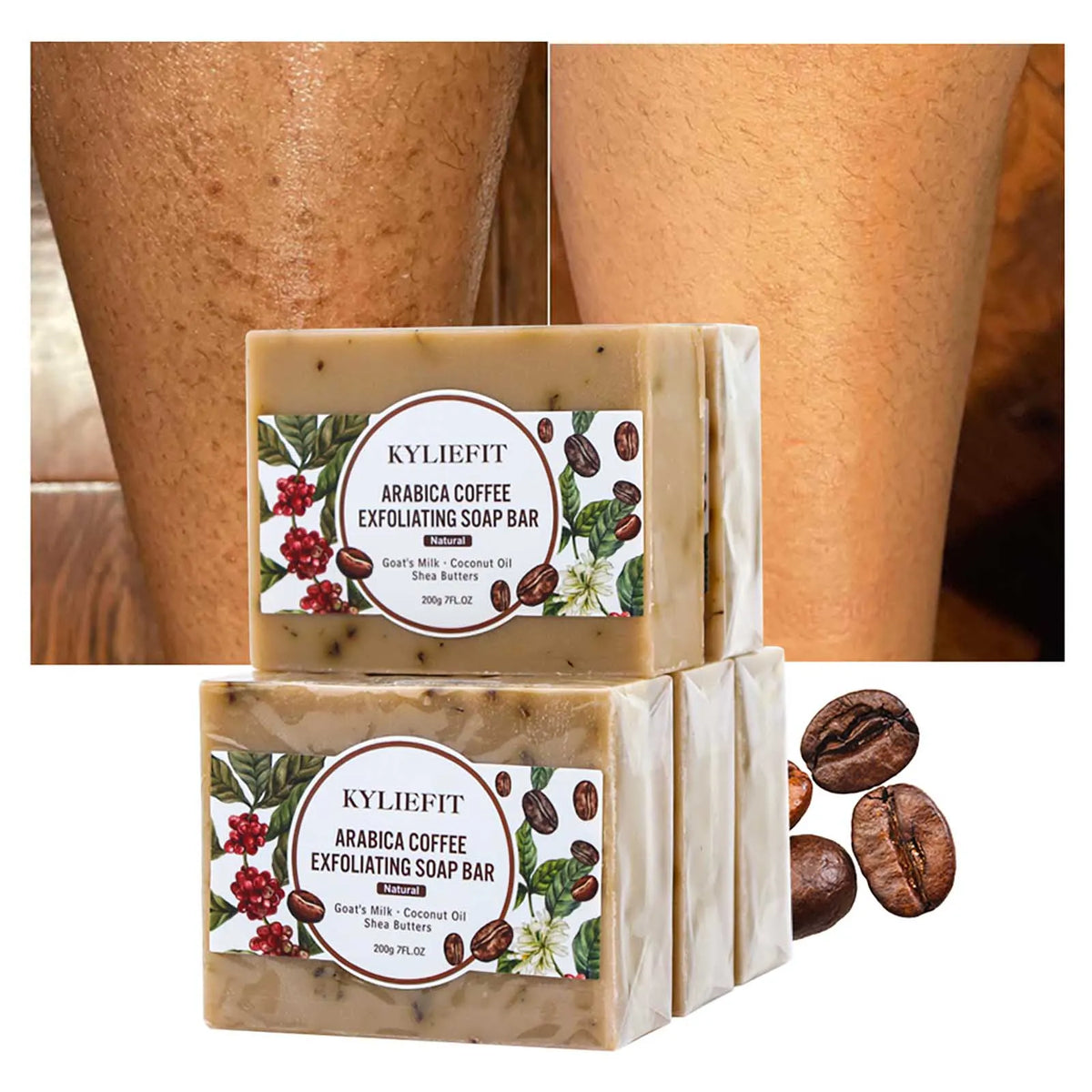 AILKE Arabica Coffee Exfoliating Soap | Coconut Oil & Shea Butter