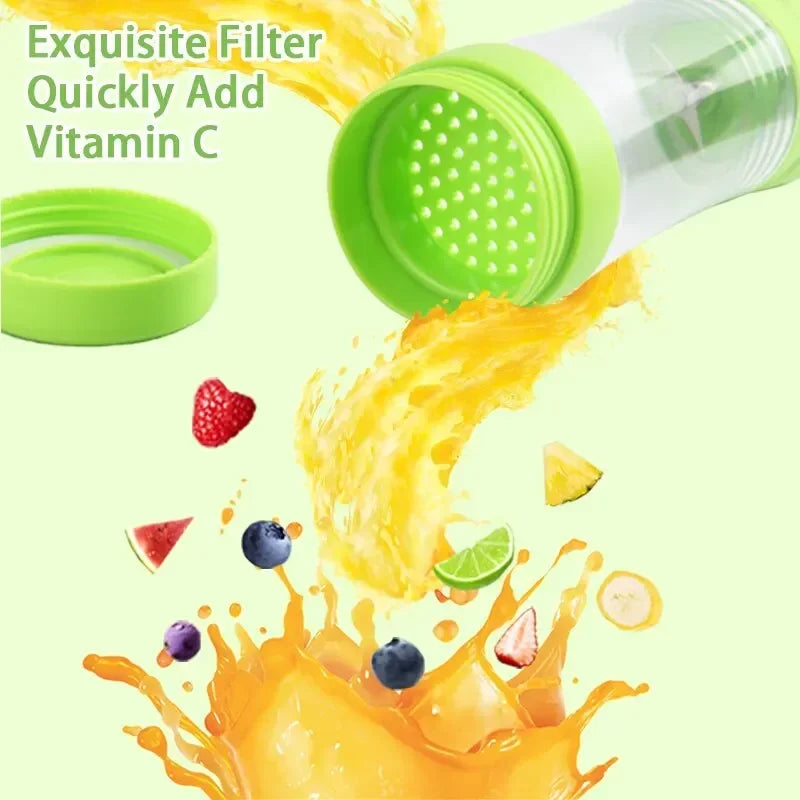 Portable Mini Electric Blender Juicer – 6-Blade USB Rechargeable