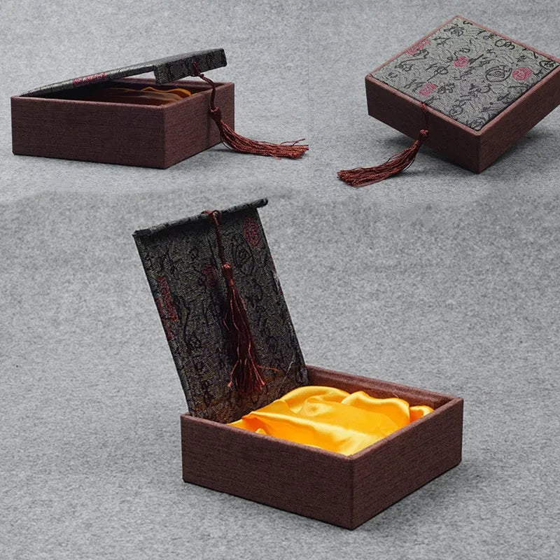 Chinese Style Mini Jewelry Tin Box – Linen Drawer Organizer