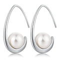 Huitan Simulated Pearl Drop Earrings – Elegant Women's Jewelry