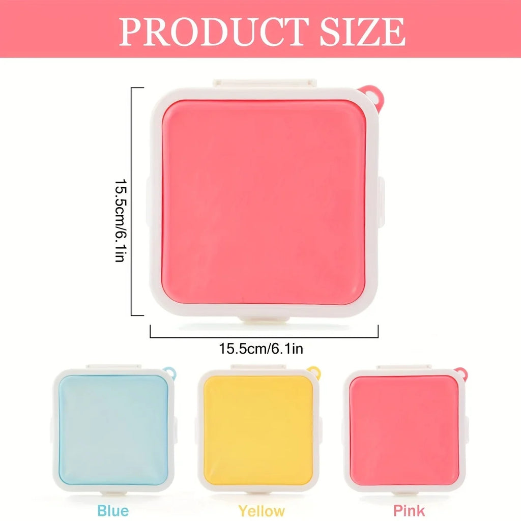 Sandwich Containers Silicone Storage Box Lunch Travel Snap-off Fruit
