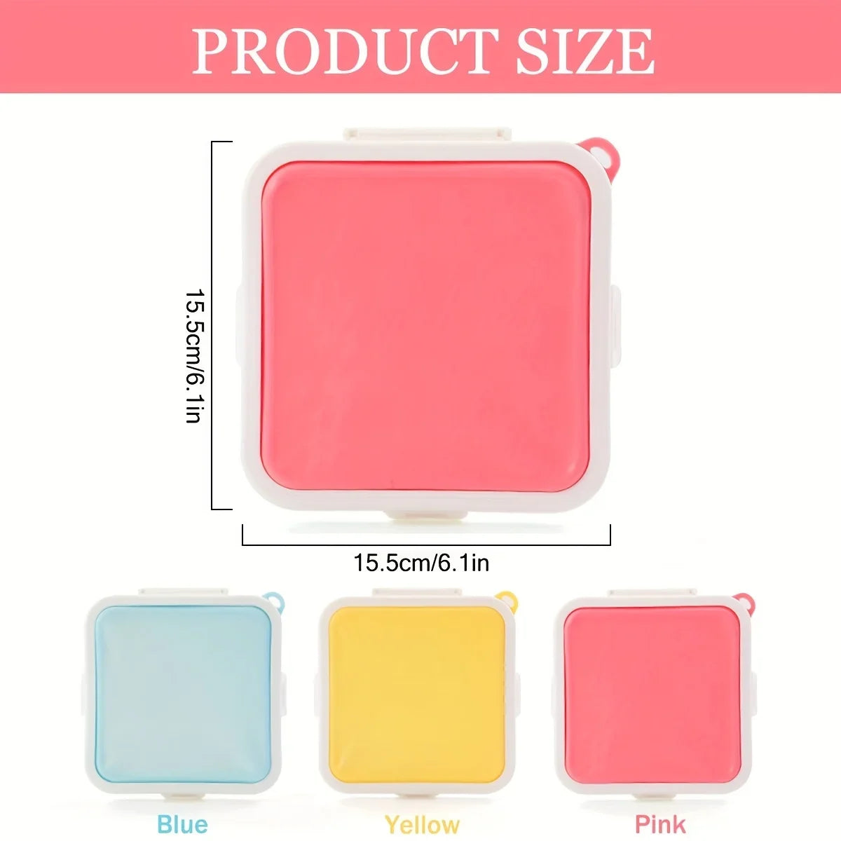 Sandwich Containers Silicone Storage Box Lunch Travel Snap-off Fruit