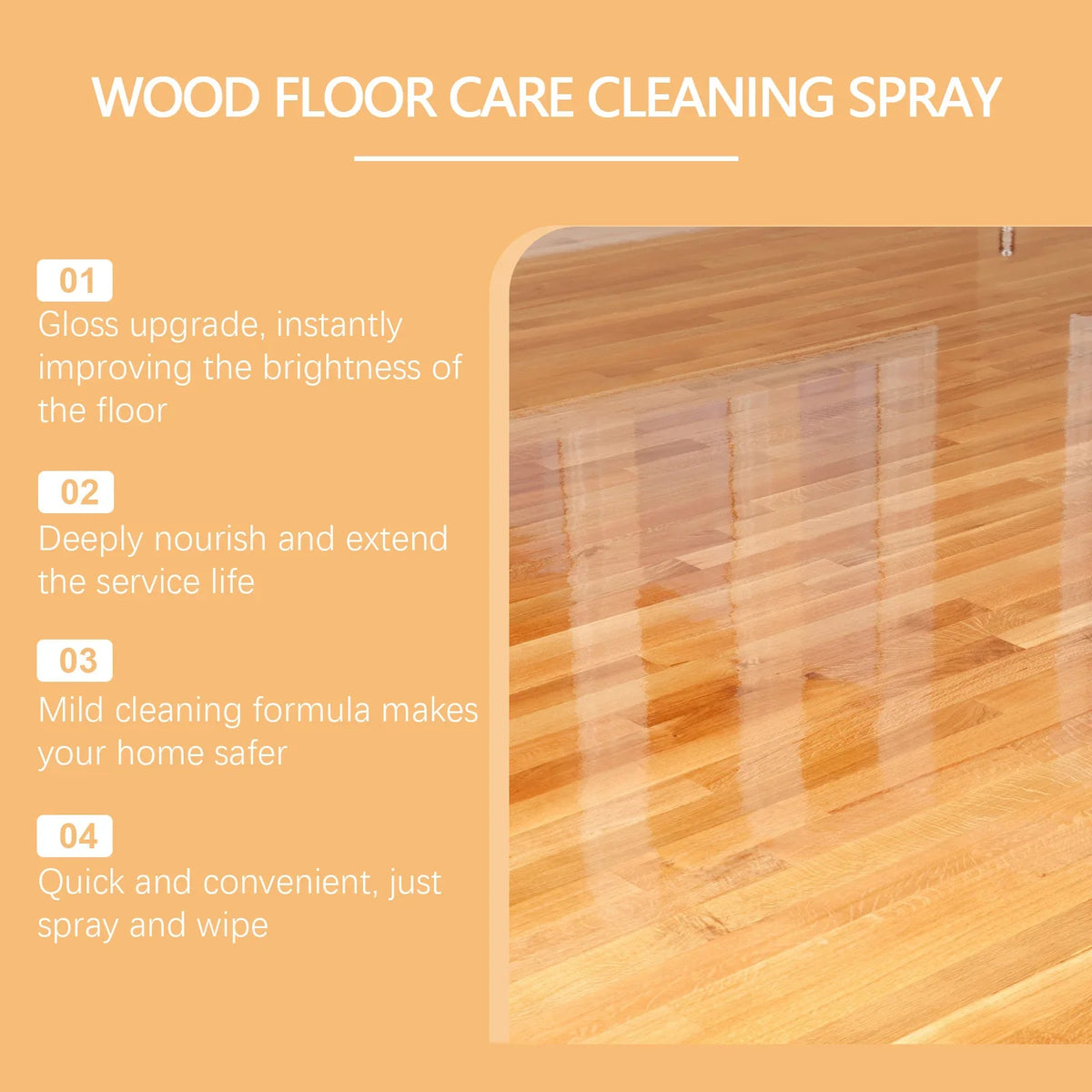 Jakehoe Wood Floor Cleaning & Polish Spray – Beeswax 120ml