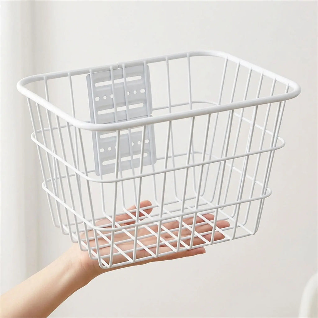 Metal Rear Bike Basket with Lid for Electric Bicycles