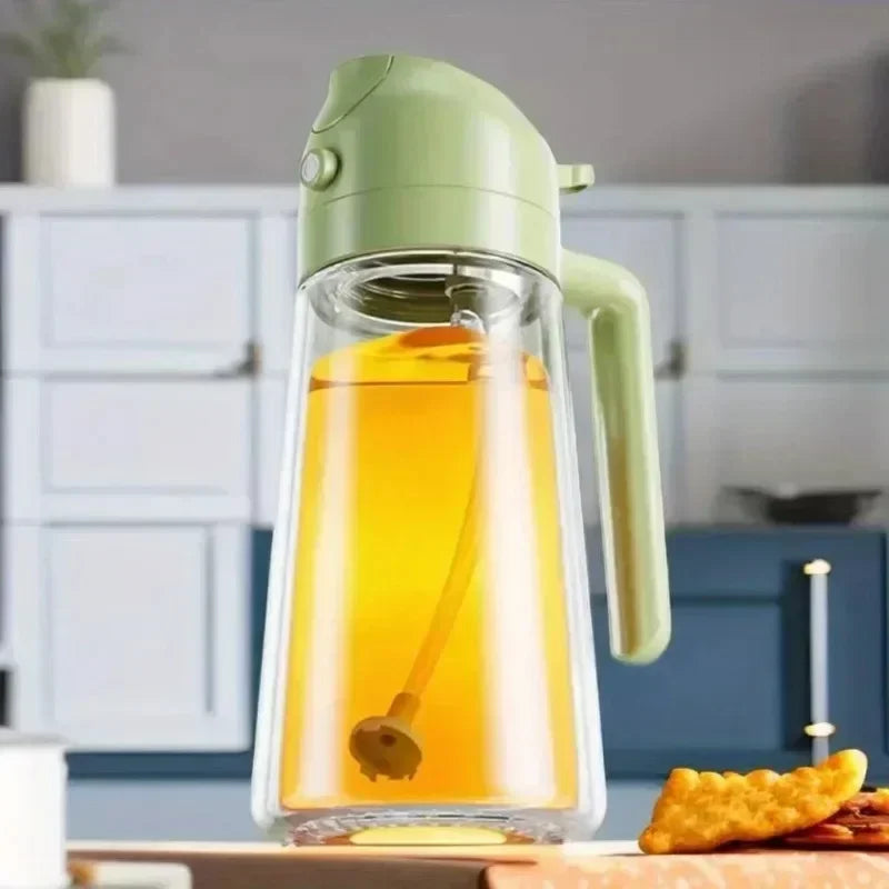2-in-1 Oil Spray & Pour Bottle | 500ml Food-Grade Sprayer