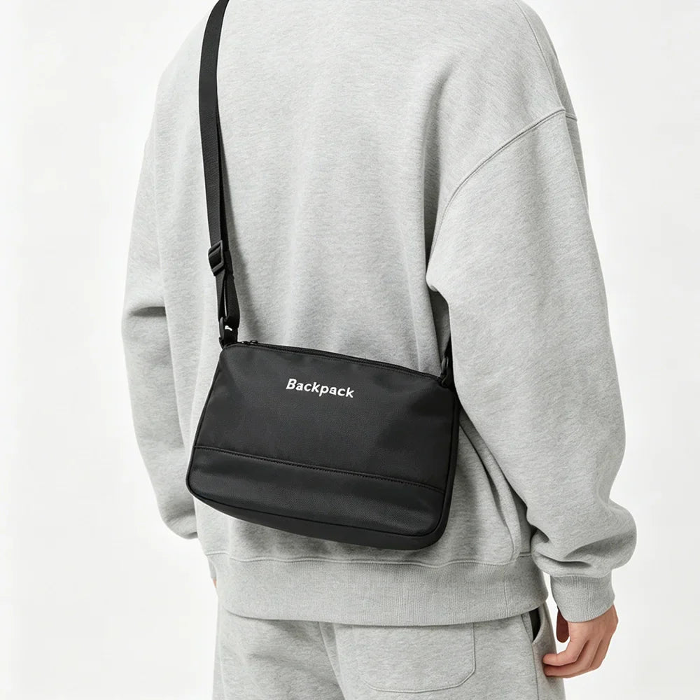 Unisex Waterproof Oxford Cloth Crossbody Bag Minimalist Letter Print