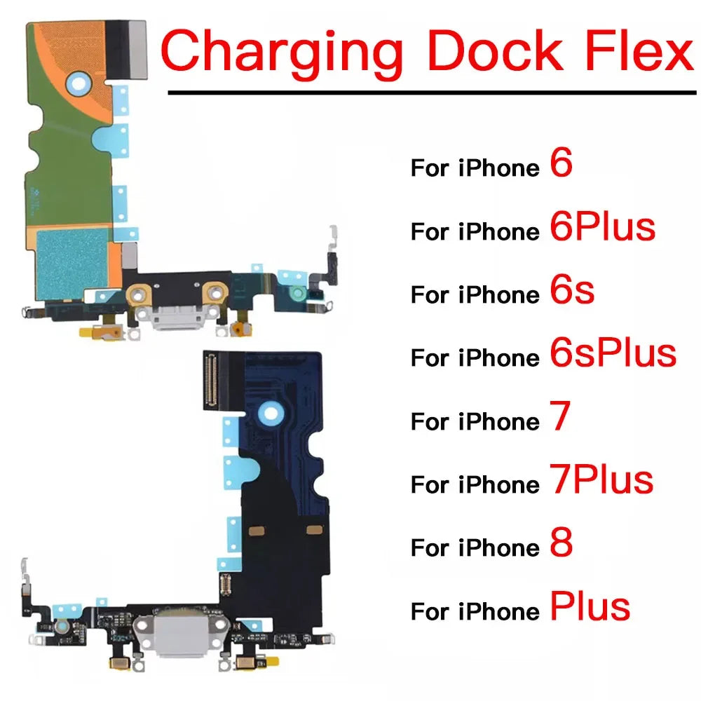 iPhone 6–8 Plus Charging Dock Flex Cable | USB Port & Mic Fix