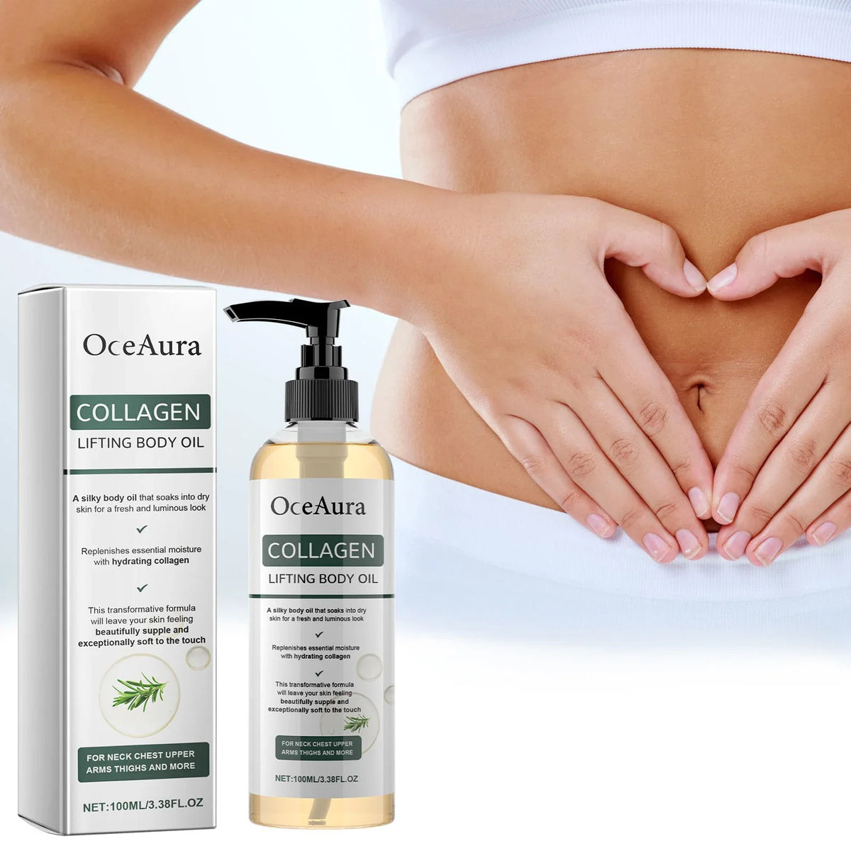 OceAura Collagen Body Oil | Moisturizing Lifting Dry Skin Oil