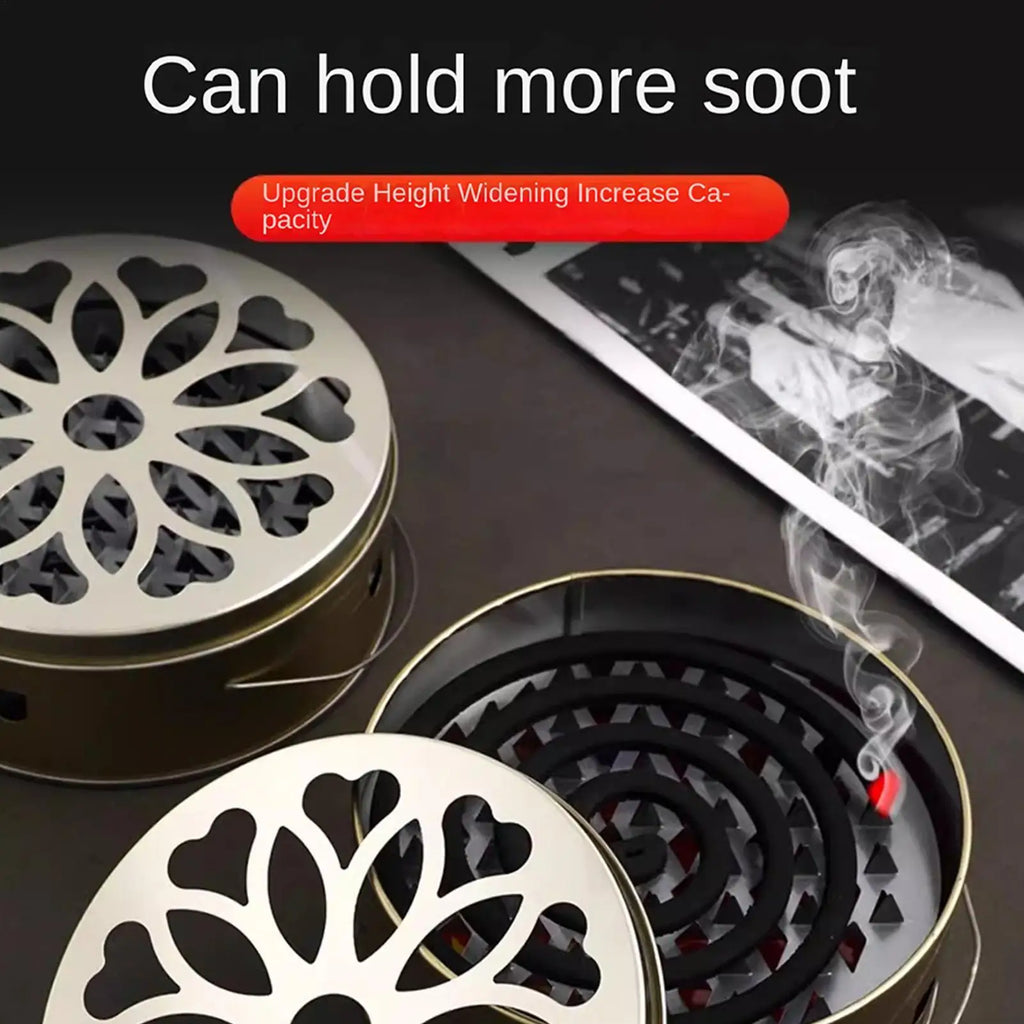 Stainless Steel Mosquito Coil Holder Box with Lid & Handle