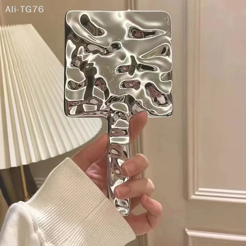 Electroplated Handheld Makeup Mirror – Round & Square S/M/L