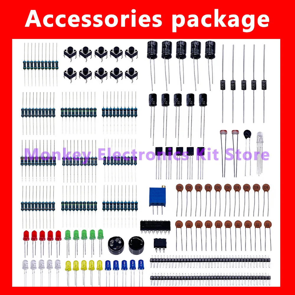 Arduino UNO & Raspberry Pi 830-Hole Breadboard Component Kit