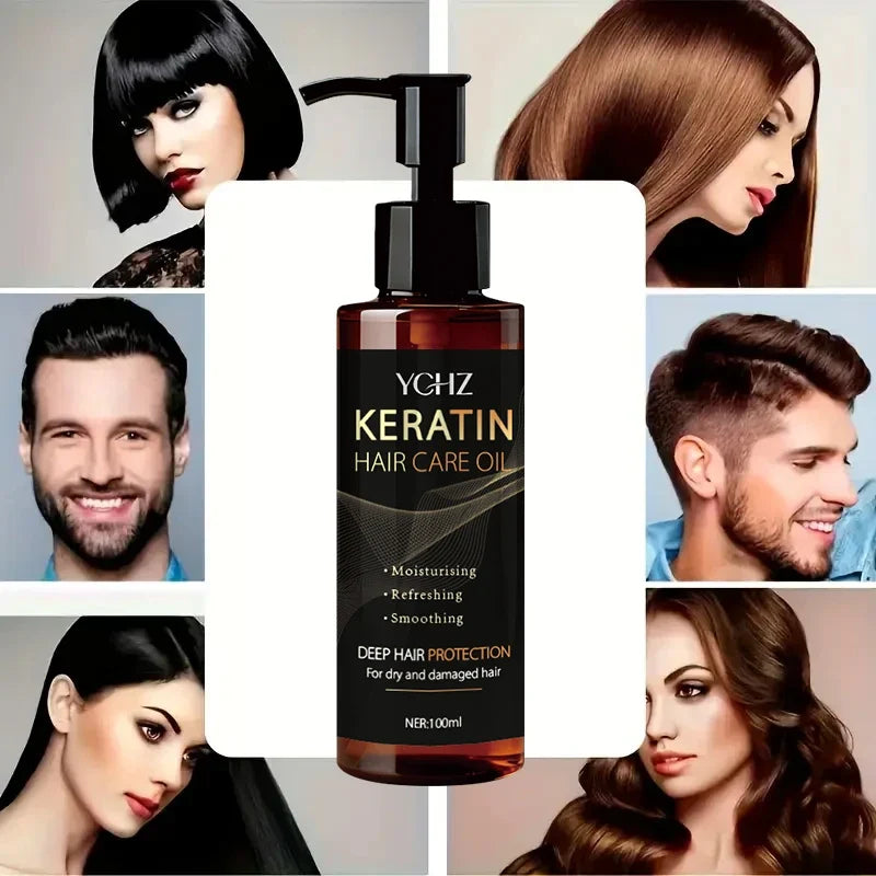 YCHZ Keratin Hair Oil – Smoothing, Shine & Frizz Control 100ml
