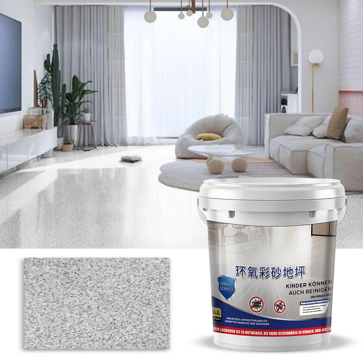 Epoxy Sand Floor Paint – High-Gloss Self-Leveling Coating