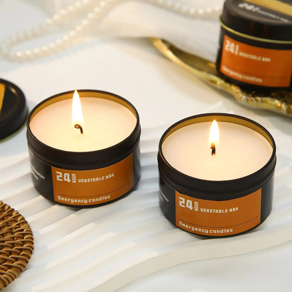 24-Hour Emergency Survival Candles | Beeswax Jar Set of 4